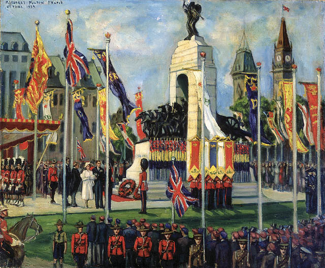 the unveiling of the national war memorial, ottawa 1939_margaret fulton frame